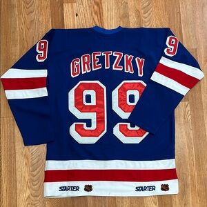 Starter Blue and Red Hockey Jersey